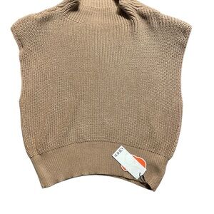 Cider Women's Tan Turtleneck Sweater